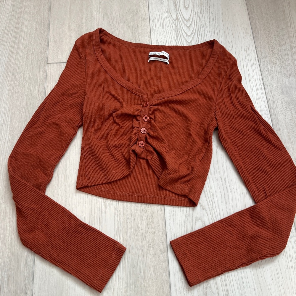 Urban Outfitters Cropped Long Sleeve Top